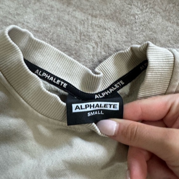 alphalete origins cream sweatshirt size small - Picture 2 of 2